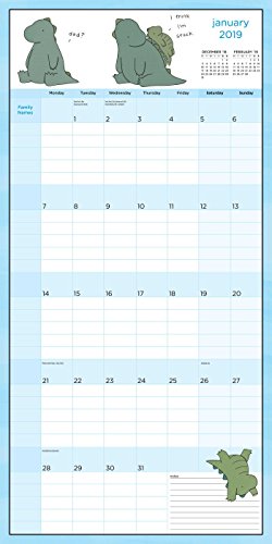 Rory The Dinosaur 2018-2019 17-Month Family Calendar #TOP2
