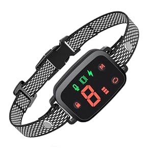 Automatic Bark Collar for Large Dogs, Citronella Dog Bark Collar Rechargeable, Anti Barking Training Collar with 8 Adjustable Sensitivity Beep Vibration Shock, Bark Collar for Medium Small Dogs