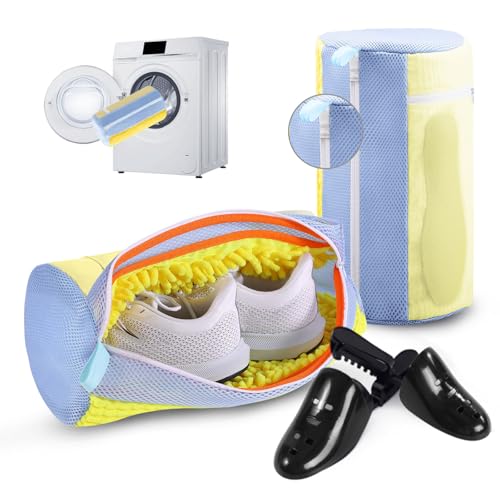 Shoe Washing Machine Bag 2Pack - Reusable Shoe Laundry Bag with Mesh Socks Insoles Washing Bag -...