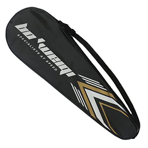 NB Wasserdicht Badminton Tasche für 2 Schläger, Premium Qualität Schutztasche, Schwarz, 70 x 22 x 2.5 cm