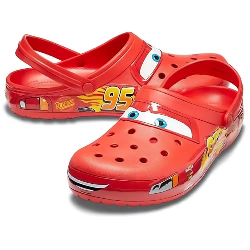 Unisex Adult Clogs Shoes Slip On Garden Slippers Sandals Soft Sole Shower Slides Water Shoes (Red Adult Men 8 Numeric US Footwear Size System Medium)