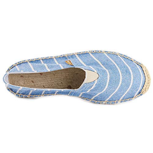 Image of Alexis Leroy Women's Summer Stripe Canvas Flat Espadrilles