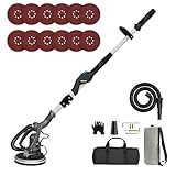 Drywall Sander, IMQUALI Electric Drywall Sander 1050W 8.5A Variable Speed 600-2600RPM Foldable Wall Sander with Vacuum, LED Light, Extendable Handle, Dust Bag and Hose, 12 Sanding Discs, IMQ-919