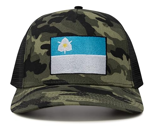 Image of International Tie City Hat for Men and Women, Adjustable Snapback Trucker Baseball Cap with Embroidered Patch