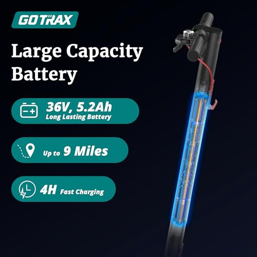 Image of Gotrax Electric Scooter for Adult,8.5 inch Tire,12 Mile & 15.5Mph by 250W Motor | 8.5 inch Front Air & Rear Solid Tires, 36V 5.2Ah Battery, Big LCD Display with Cruise Control, Drum Brake Foldable Escooter