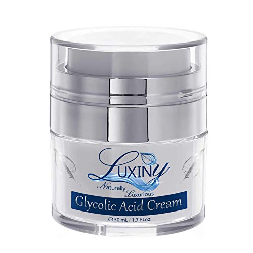 Luxiny Glycolic Acid Face Cream Hydrating Face Moisturizer With Alpha Hydroxy Acid, A Natural Chemical Exfoliant For Face, Anti-Aging & Cystic Acne With Soothing Aloe & Green Tea, 1.7 Oz #TOP21