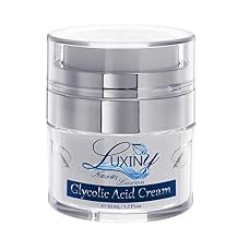 Luxiny 10% Glycolic Acid Face Cream |Hydrating Face Moisturizer with Alpha Hydroxy Acid |Natural Chemical Exfoliant for Face |Anti-Aging, Cystic Acne |Soothing Aloe, Green Tea, Sunflower Oil 1.7 oz
