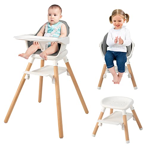 Costway 6 En 1 Trona Bebe, Silla Alta Convertible Para Bebés, Trona Portatil Bebe Con Bandeja, Arnés De 5 Puntos, Cojín De Asiento De Pu Y Patas De Haya Para Niños De 6 Meses A 6 Años Blanco Costway 6 En 1 Trona Bebe, Silla Alta Convertible Para Bebés, Trona Portatil Bebe Con Bandeja, Arnés De 5 Puntos, Cojín De Asiento De Pu Y Patas De Haya Para Niños De 6 Meses A 6 Años Blanco