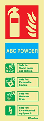 High Performance ABC Powder Fire Extinguisher Sign with UV Resistance & 5 Year Warrenty - Portrait