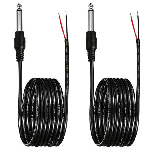 2 Pack Cable de Audio 6.35mm Mono 2 Polos 2 m miniatura 1
