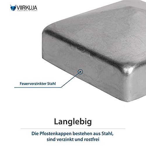 Post Caps 3.5X3.5 Inches - 10 Pieces Caps With Free Screws, Galvanized Fence Post Cap/Metal Cap Post Covers #TOP5