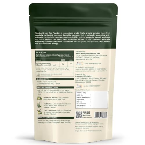 Image of Pure Nutrition Japanese Matcha Green Tea Powder | Matcha Green Tea for Weight Loss | Premium Culinary Grade Matcha for Latte, Smoothie & Baking | Smooth, Vibrant, Rich in Antioxidants | Natural Energy & Metabolism Support | Vegetarian (50g (Pack of 1))