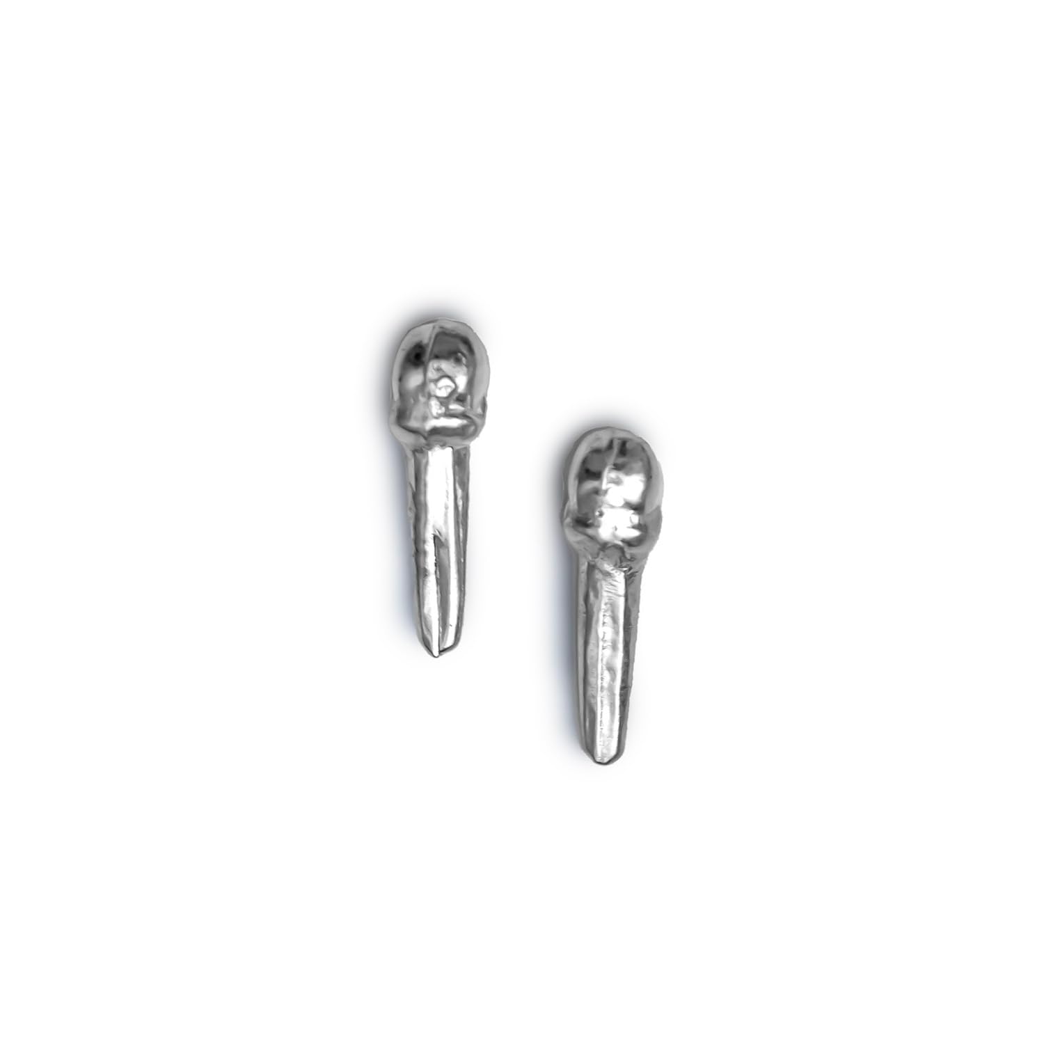 925 Sterling Silver LOONG KA JODA For Pooja, Mandir, Daan,Yagya and Hawan_Glossy finish, Small, steling silver, Small, steling silver