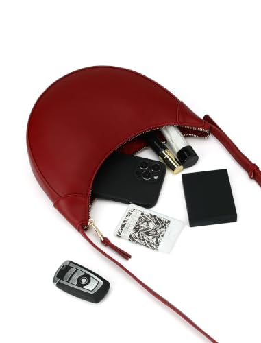 Image of Cresent Crossbody Bag for Women Purse Small Shoulder Sling Moon Bags | Trendy Vegan Leather Dumpling Hobo Bag for Casual Daily
