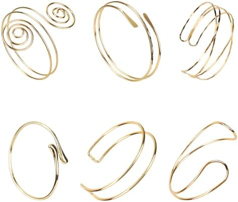 Mikovivi 6pcs Gold Arm Cuff for Women, Upper Armband Jewelry Arml...