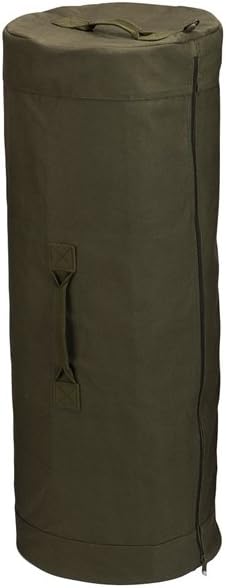 Canvas Duffle Bag with Side Zipper – Rugged Outdoor Camping Gear Storage