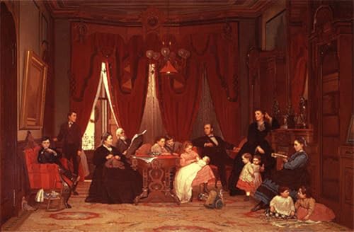 Cuadro en lienzo decorativo de Eastman Johnson ideal para salones elegantes y despachos