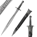 57 SPECIAL REPLICAS Réplica de espada de 62 cm de madera de bambú, decoración hecha a mano para los fans de LOTR, exclusivo coleccionable con vaina - Bilbo Baggins Sting JT10712BK