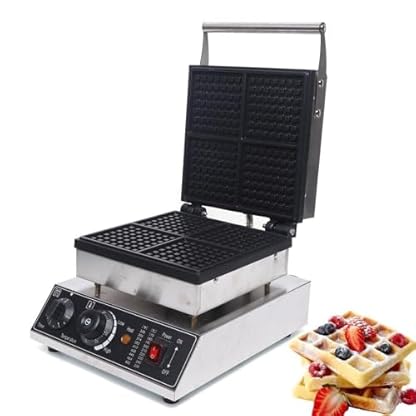 1750W Kommerzielles Waffelmaschine 4Pcs Waffeleisen Waffelautomat Antihaft Elektrische Waffeleisen Gewerblicher Waffelmacher 50-300°C