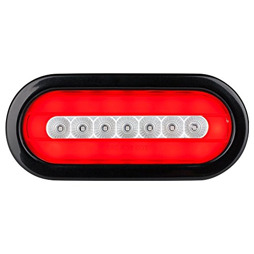 Lumitronics RV HALO LED 6 inch Waterproof Sealed Oval Stop/Tail Light - DOT Compliant (Clear)