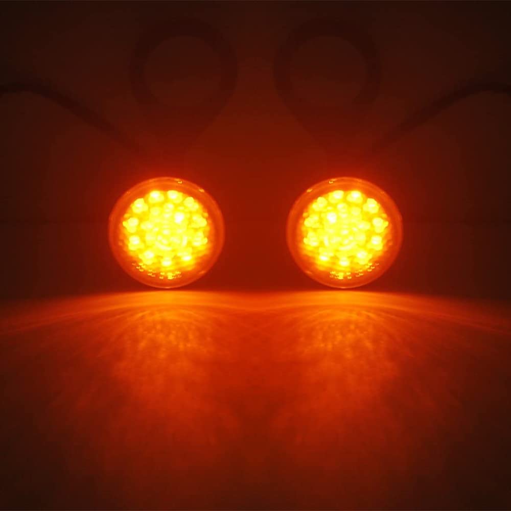 Riloer 4 pièces moto avant arrière fourche pince LED clignotants pour ha-rle-y boîtier noir 41mm voyants de remplacement
