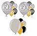 Produktbild Feste Feiern Geburtstagsdeko 60. Geburtstag I 18 Teile Luftballon Deko-Set Gold Schwarz Silber metallic Party Happy Birthday Jubiläum 60