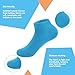 SERISIMPLE Viscose Bamboo School Socks Ankle Super Soft Kids Socks Stretch Cuffs Athletic Socks Odor Resistant Anti-odor 5 Pairs (Small, Ocean blue)