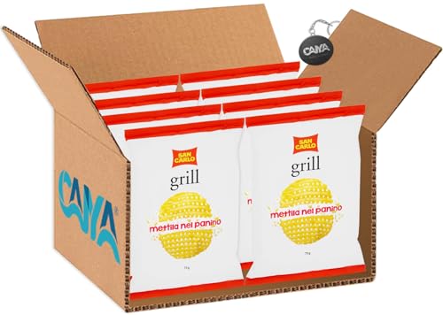 San Carlo Grill Patatine Croccanti Senza Glutine (Gluten Free) 70g [CAIYA® BOX da 8 Confezioni]