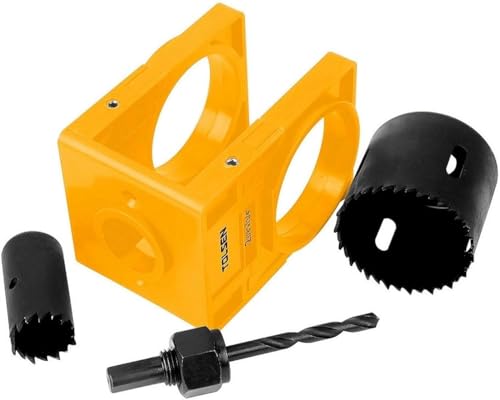 Tolsen Door Lock Installation Kit - Adjustable Wooden Door Lock Fitting Tool Set for Installing Deadbolts and Locksets