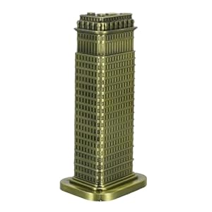 Homoyoyo Fuller Statue New York Landmark Building Replica Metal Model Souvenir Collectible for Home Desk Decoration Vintage Architectural Statue Desktop Building Ornament New York Souvenir Present