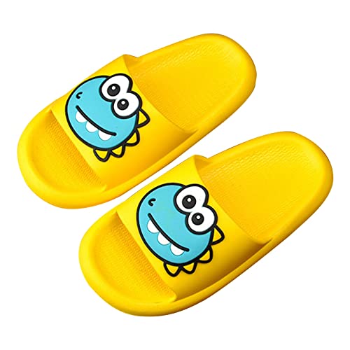 Ciabatte da bagno per ragazzi e ragazze, originali, con nuvole, leggere, per bambini, antiscivolo, estive, spiaggia, piscina per appartamento, giallo., 33