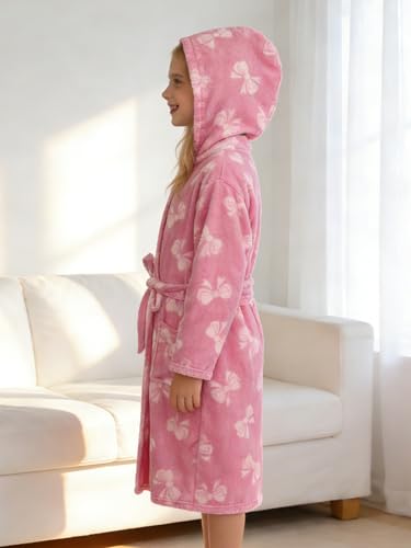 Image of Doctor Unicorn Soft Hooded Rainbow Bathrobe Sleepwear for Girls