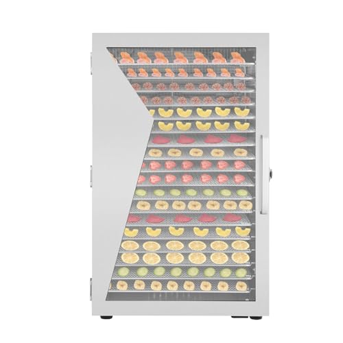 JLYNOWPT 18-Layer Food Dehydrator, 600W Dehydrators for Food and Jerky with 12H Timer Fruit Dryer Machine with Temperature Regulation 86 ? to 194 ? for Home Jerky Herbs Meat Beef Fruit Vegetables