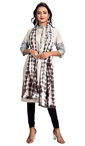 Image of Women's Pure Cotton Traditional Authentic Shibori Tie Dye Dupatta Chunni
