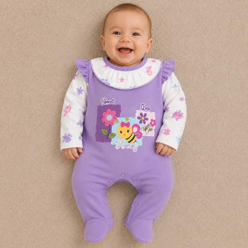 Image of EIO 100% Cotton Rompers Sleepsuits Jumpsuit Night Suits for Infants Newborn Baby Boys & Girls