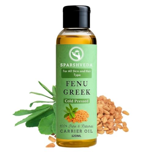 Image of Fenugreek Oil | 100% Pure Cold Pressed Methi Oil for Hair Growth & Skin Care | Reduces Hair Fall, Dandruff & Acne | Strengthens Hair, Adds Shine & Nourishes Scalp | 120 ml