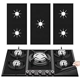 3-Piece Set of Gas Stove Guards, Easy-Clean and Reusable Stove Surface Shields, Heat-Resistant Liners for Gas Range, Protective Burner Covers for Gas Stovetop (1Pc)