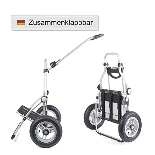 ANDERSEN Einkaufstrolley - Royal Shopper Basil Bloom gelb 50 L Freizeit, Handwagen, recycelt, wasserdicht, Aluminium, klappbar, luftbereiftes Kugellagerrad – Bild 5