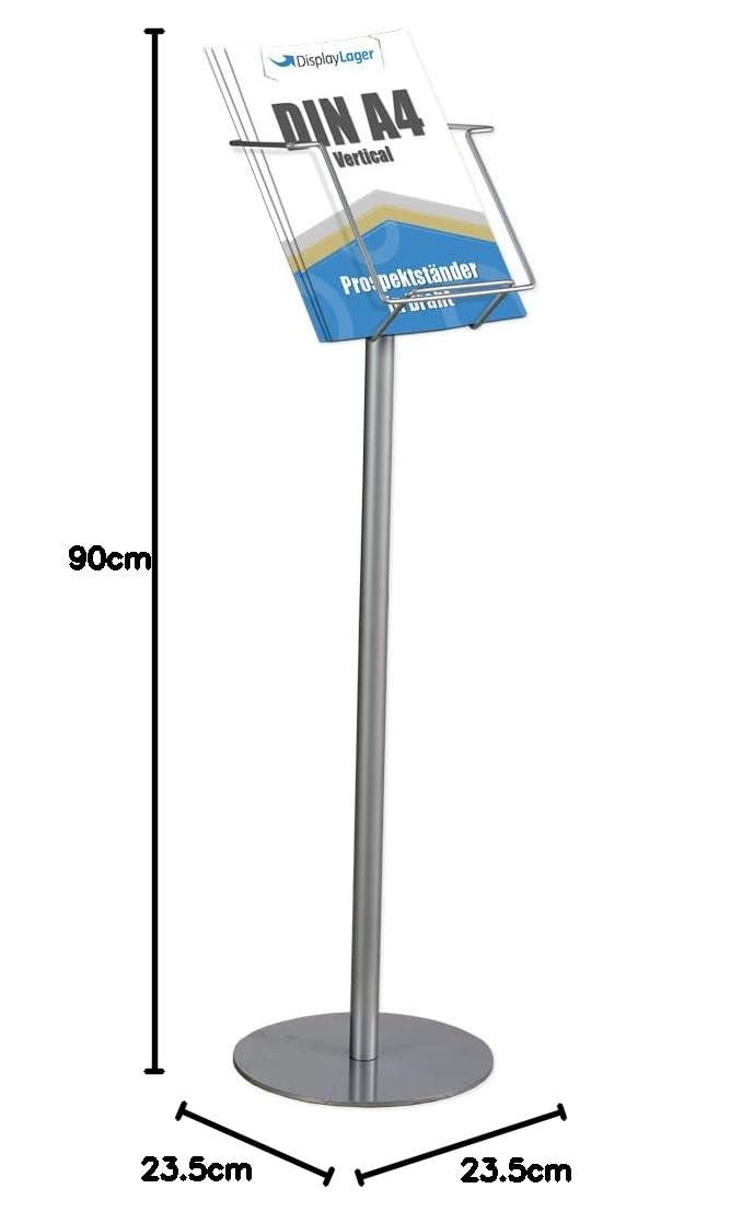 DisplayLager - Prospektständer DIN A4 aus Draht mit kräftigem Fuß und Robustes Design