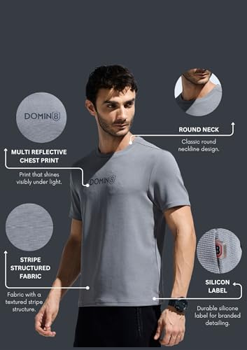 Image of Men Wrinkle Resistant Moisture Wicking T-Shirt with Stylish Chest Logo|Men Sports Tshirt|Moisture Wicking T-Shirt