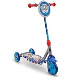 Huffy Paw Patrol Toddler 3-Wheel Scooter for Toddlers, Lights Up with 42 Multi-Color LEDs, Stable Wide Deck Kick Scooter, Ages 3+, Max Weight 60lbs, Beginner Riders, Paw Patrol Graphics