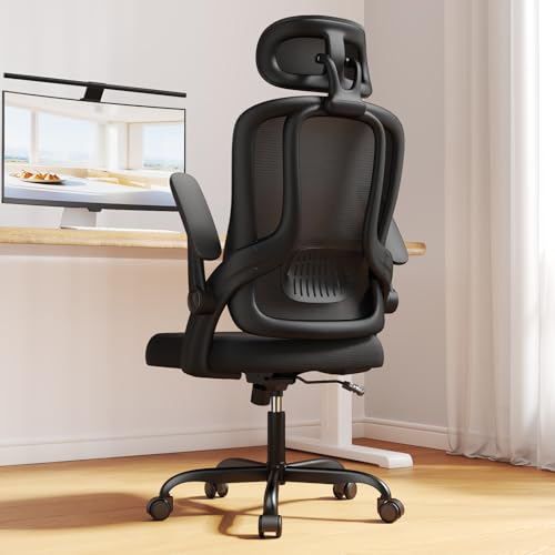 Kensaker Ergonomic Mesh Office Chair, High Back Home Desk Chair with Flip-up 3D Armrests, Lumbar...
