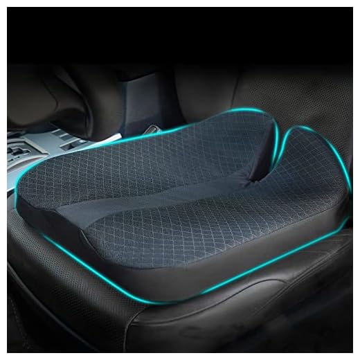 2023 Upgrades Car Coccyx Seat Cushion Pad for Sciatica Tailbone Pain Relief, Heightening Wedge Booster Seat Cushion for Short People Driving, Truck Driver, for Truck Accessories Office Chair