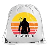 The Witcher Silhouette Bolsa de Cuerdas Drawstring Bag Gym Backpack