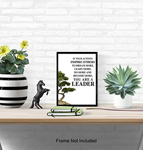 Yellowbird Art & Design Office Wall Art Decor - Motivational Leadership Saying - Gift For Boss, Manager, Team Leader, Coach, Teacher - Inspirational Quote Poster Print thumb #4