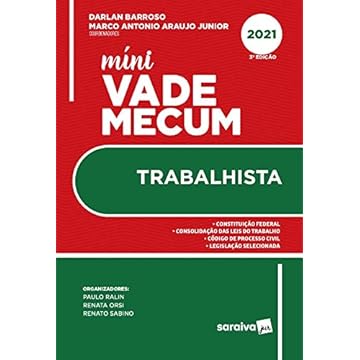 Capa do livro Mini Vade Mecum Trabalhista - 3 ª Edição 2021
