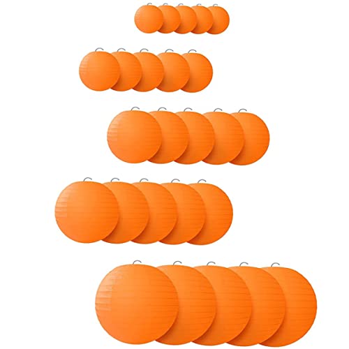 HOLIDYOYO 25pcs White Paper Lights Hanging Paper Decor for Wedding Birthday Festival Garden Decorations