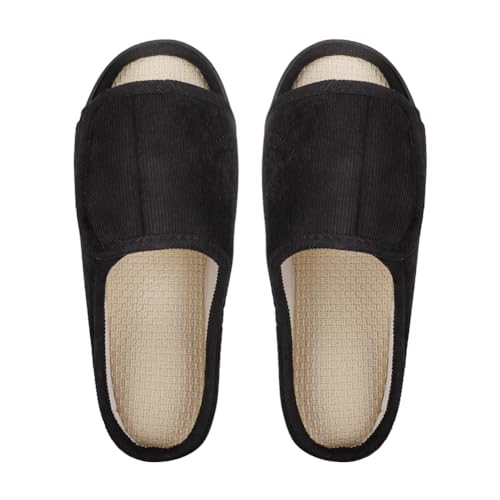 ITODA Diabetic Slippers for Swollen Feet Extra Wide Open Toe Sandals Adjustable Edema Diabetic Shoes4
