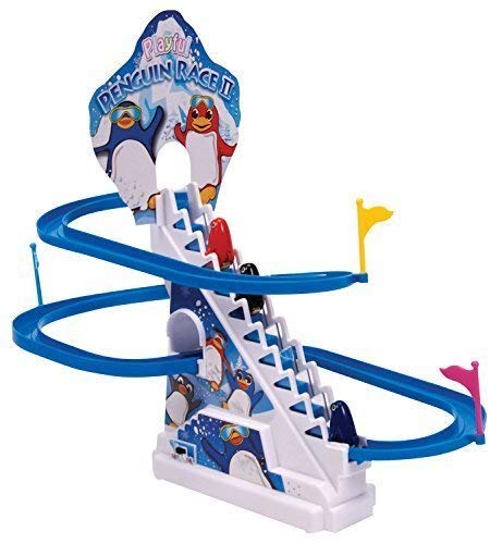 SQUICKLE Dancing Penguin Twinkling Track Set with Lights (Multicolor)