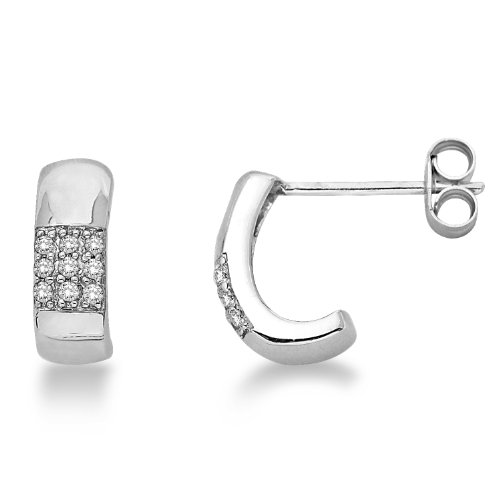 Preisvergleich Produktbild Miore Damen-Ohrringe 375 Weißgold mit Brillanten 0,09ct MP9057E